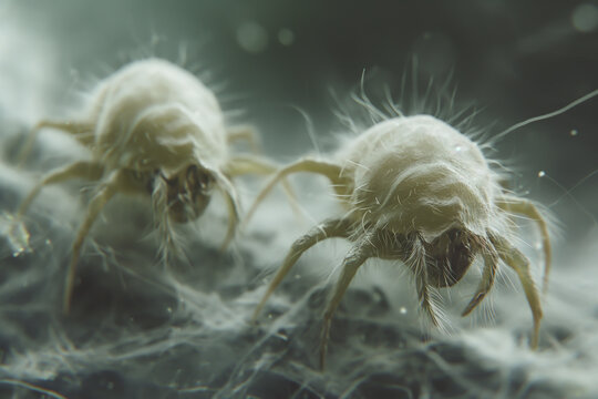 Dust mites that cling to fabric cause allergies.