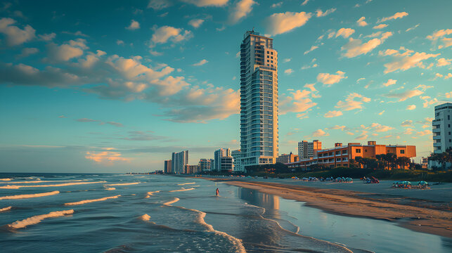 view of the city from the beach, view of Patau and visible tall buildings