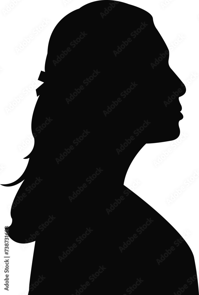 Wall mural a woman head silhouette vector