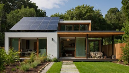 Solar panels on the roof