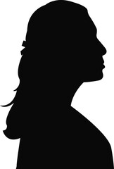 a woman head silhouette vector