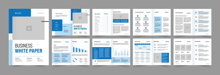 Business white paper layout template