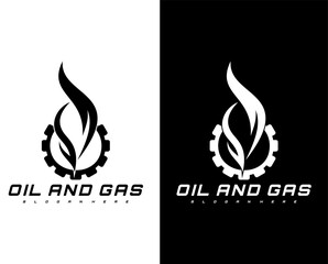 oil and gas industy logo design vector