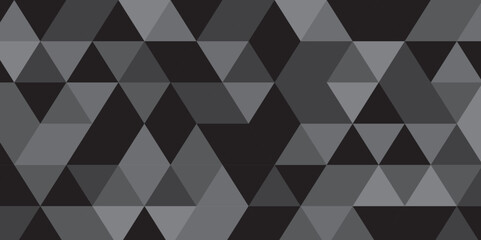 Abstract geometric white and gray background seamless mosaic and low polygon triangle texture wallpaper. Triangle shape retro wall grid pattern geometric ornament tile vector square element.
