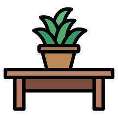 Office Plant Icon Element For Design