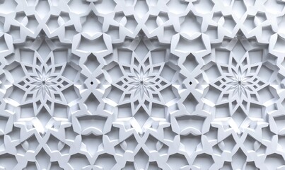 Fototapeta premium 3d Islamic ornament seamless pattern