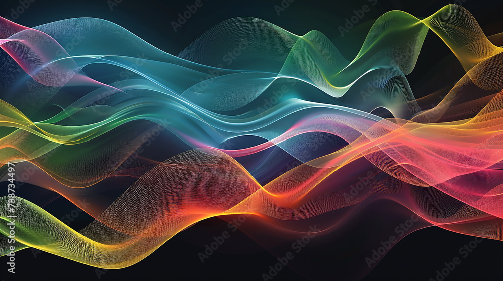 Poster blue minimal wavy lines abstract futuristic tech background. digital banner design. wave element for