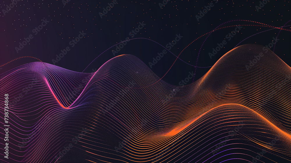 Poster wave on business background lines wave abstract flying design. abstract wave element for design. dig