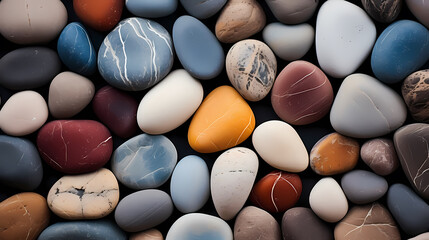 Obraz na płótnie Canvas Beautiful colorful pebbles wallpaper