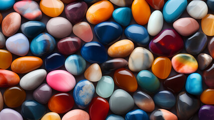 Fototapeta na wymiar Beautiful colorful pebbles wallpaper