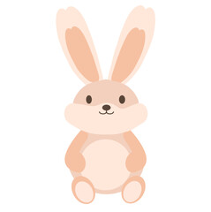 Vector illustration of a rabbit cartoon character.