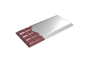 chocolate bar isolated on white