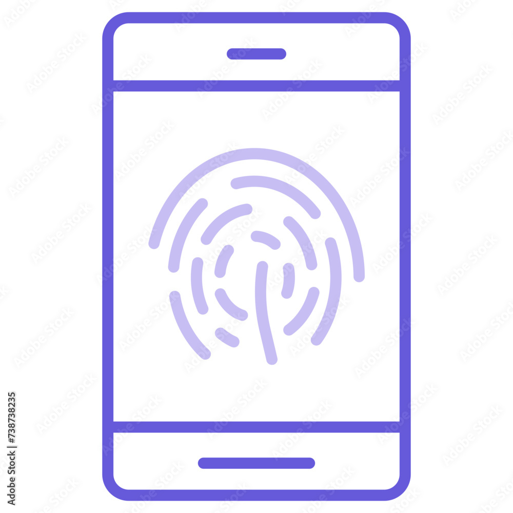 Canvas Prints Mobile Fingerprint Icon