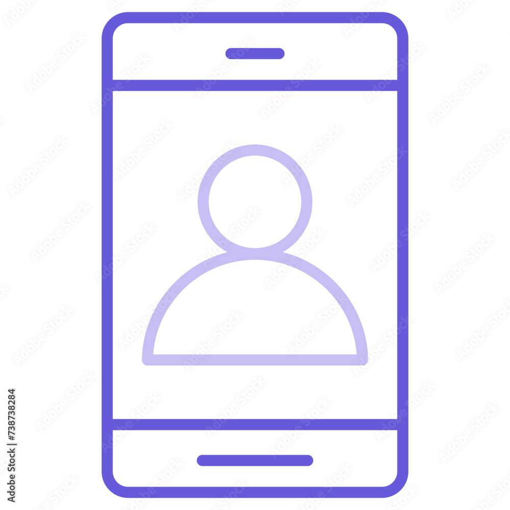 Canvas Prints mobile contacts icon