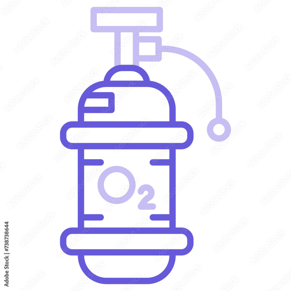 Wall mural oxygen tank icon