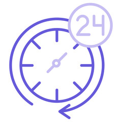 24 hours Icon