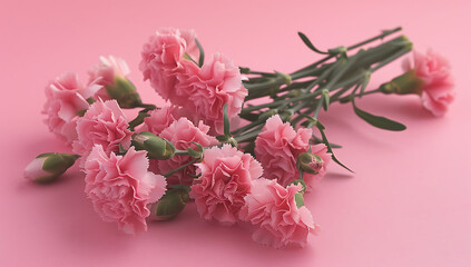 a bunch of pink carnations on a pink background in th