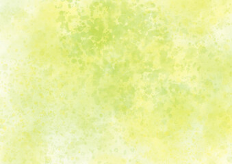 春の息吹をイメージした、草原のような色合いの水彩画の背景、黄緑、黄色