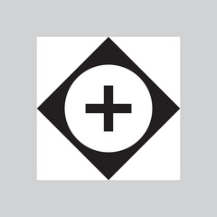 Obraz premium Add icon vector. Plus sign symbol in trendy flat style. Set elements in colored icons. Medical cross vector icon illustration isolated on white background 