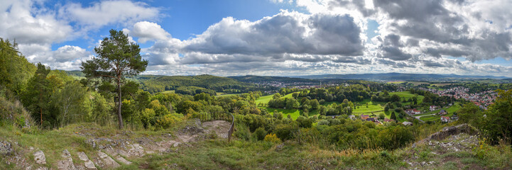 Aussicht vom Park Altenstein / Thüringer Wald