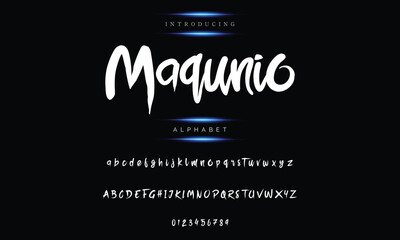 An antique alphabet in brush script. Vintage Font Style. Illustration of a vector font. Vector