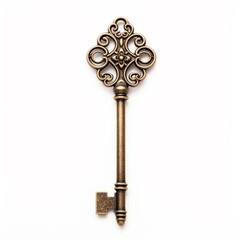 medieval graphic key isolated on solid background