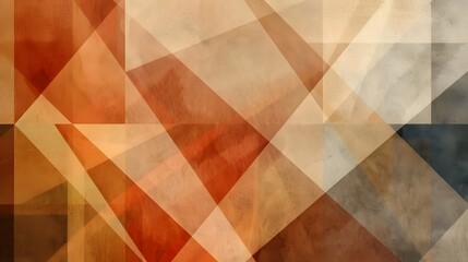 Grungy and grainy bleached abstract color background, made of intersecting geometric figures, vintage paper texture