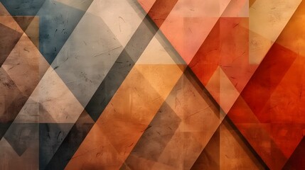 Grungy and grainy bleached abstract color background, made of intersecting geometric figures, vintage paper texture - obrazy, fototapety, plakaty