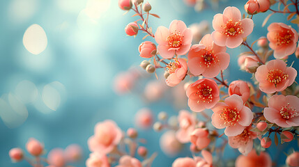 Spring gentle fresh natural blurred bokeh background - obrazy, fototapety, plakaty
