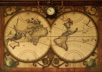 Fototapeta na wymiar Old map of the world