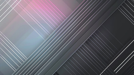 Obraz premium dark geometric lines angles shapes in black and colorful layers of black background. seamless modern technology concept geometric white square colorful and gray. black square technology.