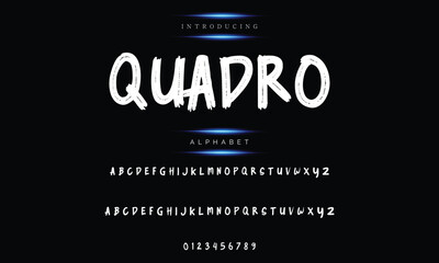 Hand-drawn calligraphic typeface with a textured dry brush appearance