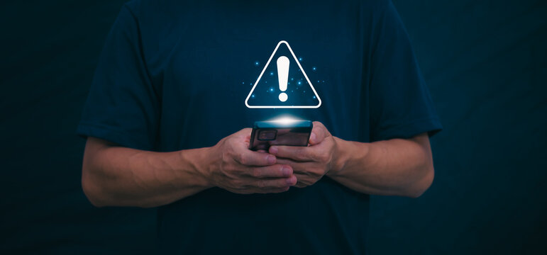 The smartphone system will display a symbol on the screen to show the error status that there is a problem for the user to check. Digital Transformation Management Internet of Things Automation