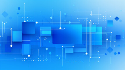 Obraz premium technology futuristic digital concept square pattern with lighting glowing particles square. Digital technology world. Business virtual concept. technology dark blue color background. Hi-tech digital.