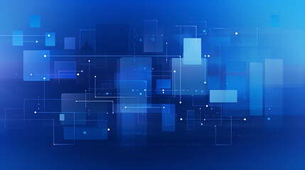 Fototapeta premium blue futuristic circuit high computer technology business Elegant blue square technology and blue color Background. Hi-tech digital technology concept