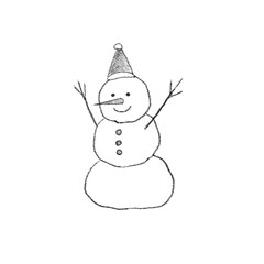 simple snowman logo