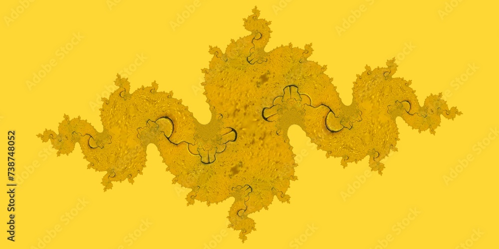 Aufkleber yellow coloured path slabs making creative geometric pattern julia set style fractal