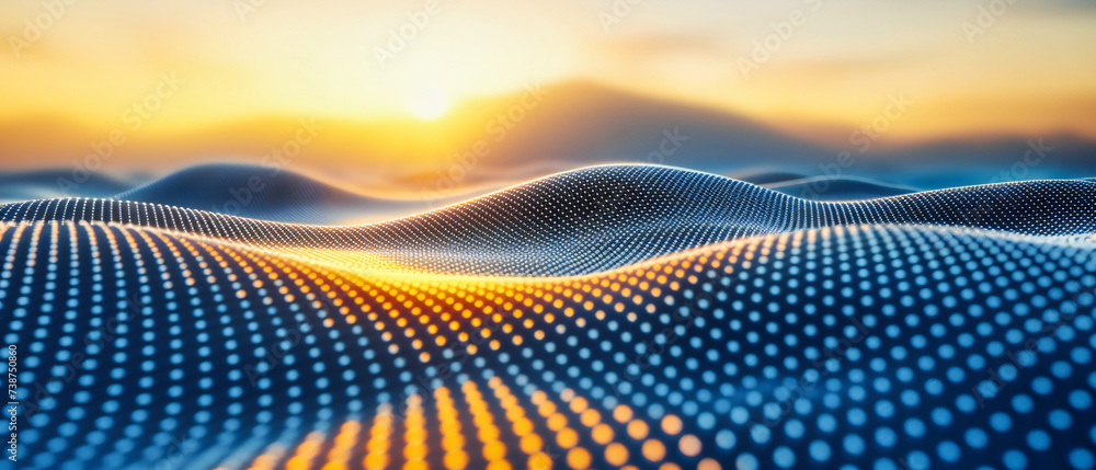 Aufkleber cosmic connection: an abstract exploration of science and technology, where every dot and line tells