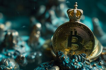Bitcoin is the king of crypto bitcoin wearing a kings crown crypto royalty 