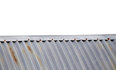 Rusty tin metal house roof