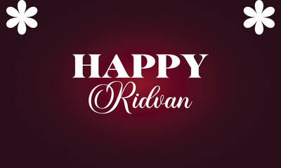 Obraz premium Happy Ridvan Stylish Text illustration Design