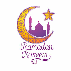 ramadan kareem stiker vector design