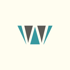 Initial letter w logo vector template