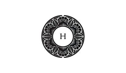 Circular Star Concept Alphabetical Logo