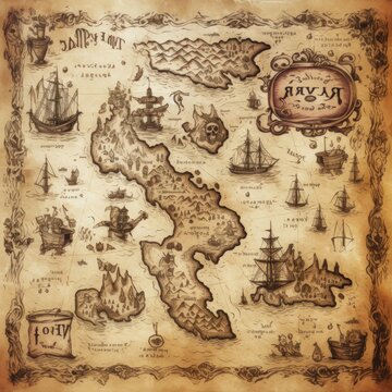 old pirate treasure map