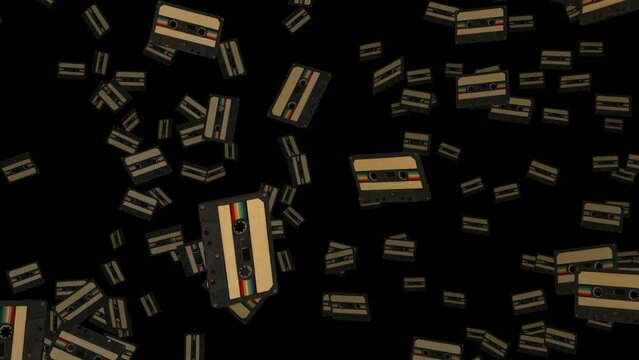 Retro musiccasette with retro colors eighties style, cassette tape, art deep space, mix tape retro cassette design, Music vintage and audio theme, Synthwave and vaporwave template. Retro grid surface