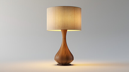 3D Illustration of Modern Table Lamp with Clean Lines and Minimalist Design, Interior Decor Concept, Generative AI


