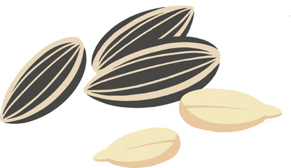 Melon seeds, sunflower seeds, illustration, Taiwan, China, dark, food, protein,