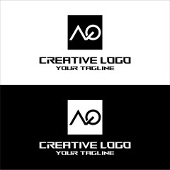 Naklejka premium creative letter logo aq desain vektor