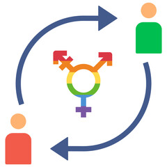 gender change flat style icon